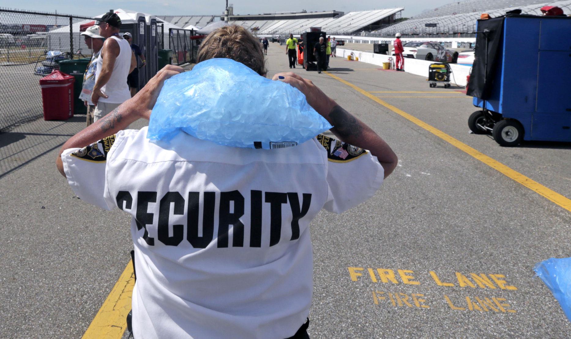US Weather Heat Wave NASCAR New Hampshire Auto Racing